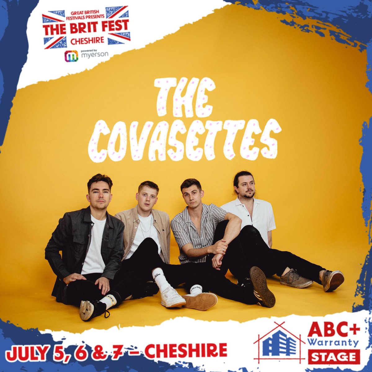 🎸 Get ready for an electrifying set of Indie Rock with @TheCovasettes ! 🎶🔥 Formed in the heart of Manchester’s student town, Fallowfield, this quartet is set to light up the @abcwarranty stage on Sunday July 7th!

🎟️ Tickets available NOW at thebritfest.co.uk! 🌟