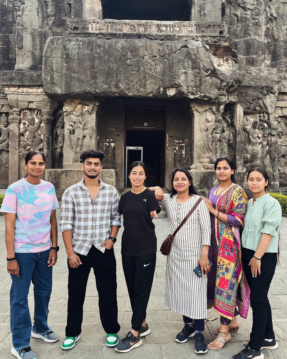 Last month, after a match, my friends and I visited the Ajantha Ellora caves and were completely awestruck by their stunning beauty! It was an unforgettable experience. @jyotibaliyan_ #AjanthaEllora #FriendsTrip #Memories #india #incredibleindia