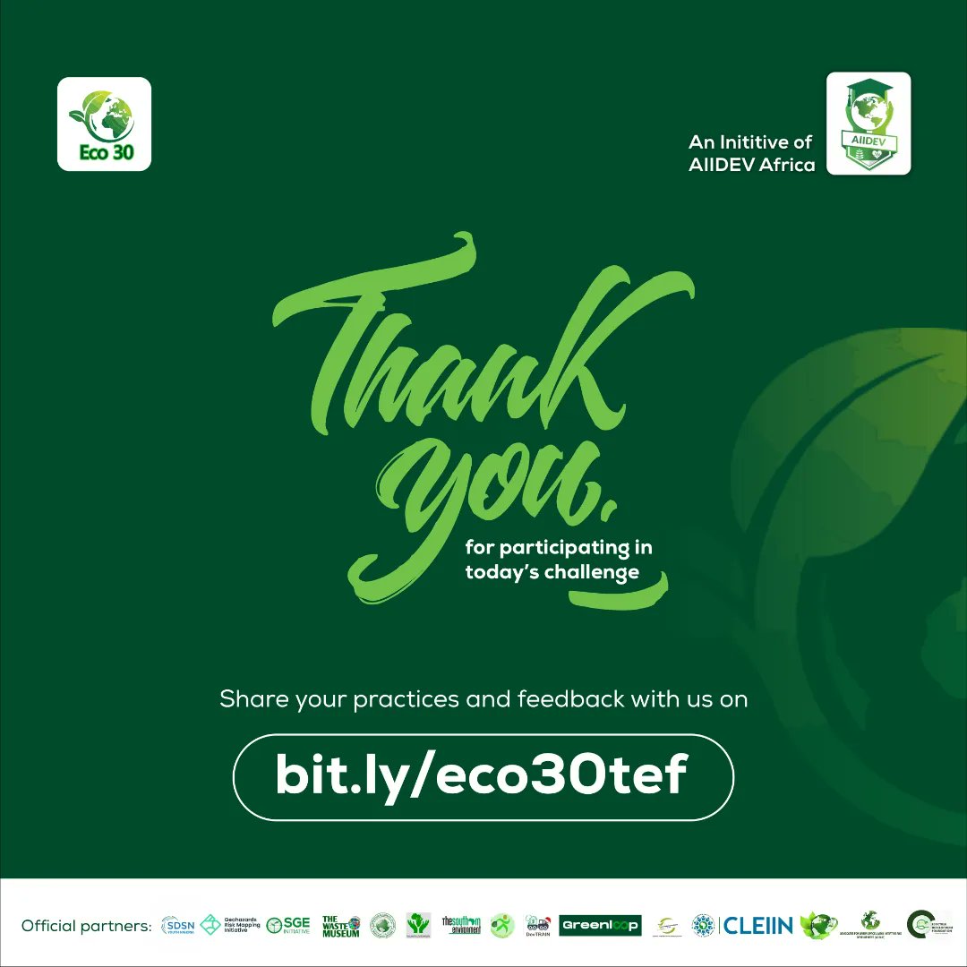 🍀Share photos and stories of your secondhand discoveries on social media using #ECO30Champions, inspiring others to embrace sustainable shopping practices.
Tag us @sgeinitiative. We'll be glad to read you. 💚
#CircularEconomy #SustainableDevelopment #sgeinitiative