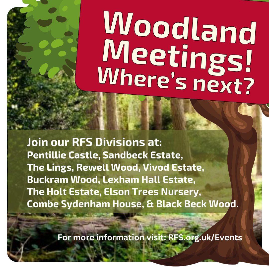 Our Woodland Meetings offer a sneak peak into diverse woodlands and estates. If you want to find out more about each event and how to get involved check out RFS.org.uk/events/ #RFSWoodlandMeetings #WoodlandManagement #Forestry #JoinUs #DoThingsDifferently #WoodlandWalks