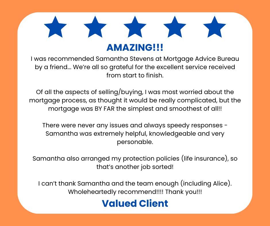 Every review means a lot to us, but some are just extra special, like this gem for Samantha (and Alice!) - thank you so much! 💎💎💎

#happyclients #clientreviews #mortgageadvice #mortgagehelp #mortgagebroker #firsttimebuyer #remortgage