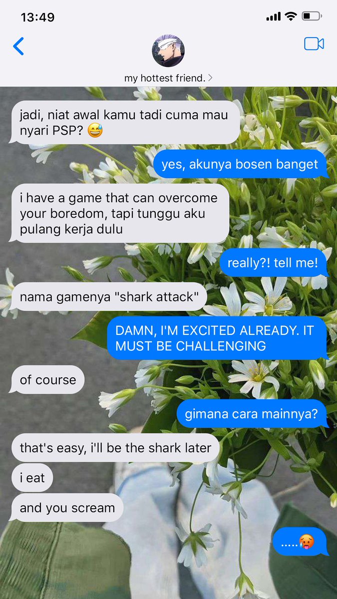 #GojoSatoru × fem reader one tweet AU! 🔞

; shark attack! 🦈