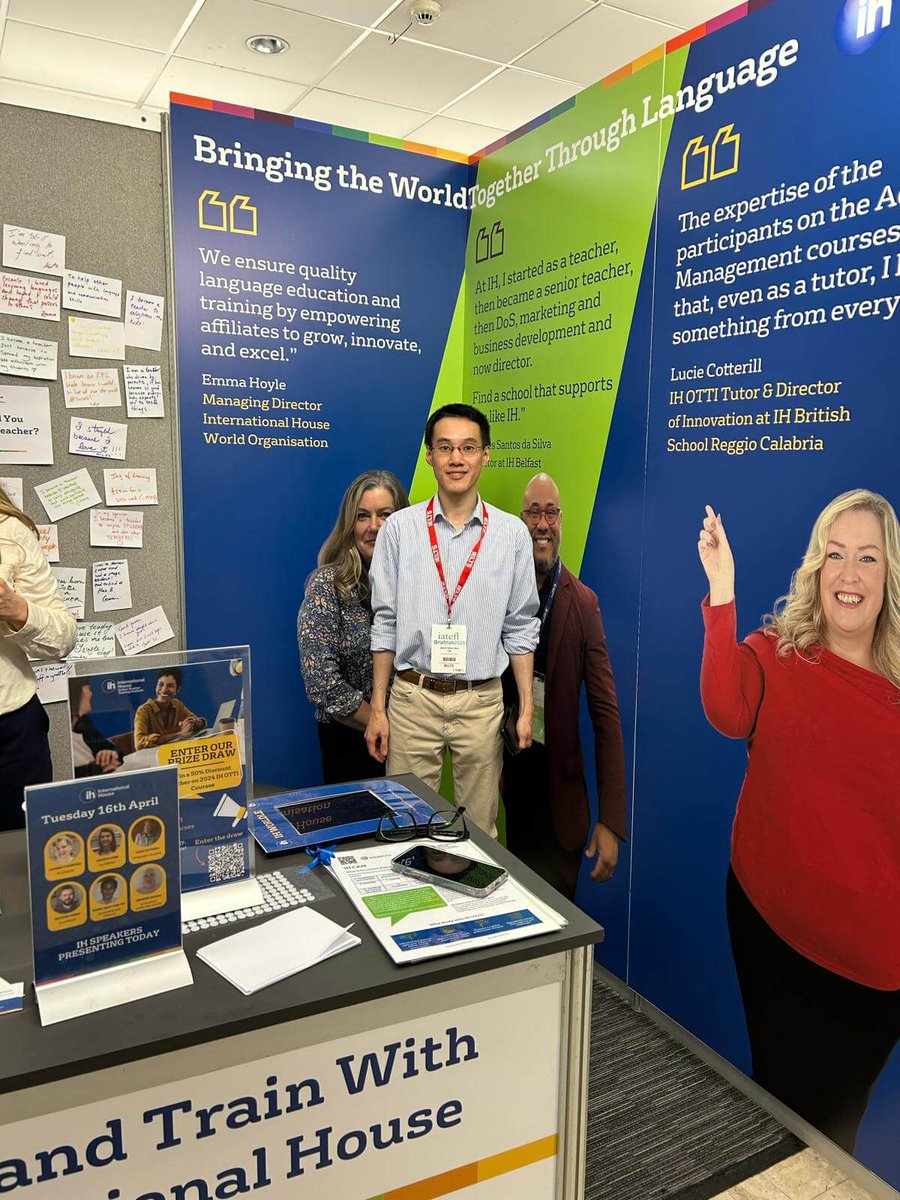 IHWorld's tweet photo. Daniel Tse from IH Milan spoke at IATEFL with the support of the Speak for IH grant ๐
Read about Danielโs experience and how you can apply to#SpeakforIH ๐
https://t.co/ta5YycXSL7
#InternationalHouse #ihworld #ihnetwork https://t.co/DvCbfFIDJ2