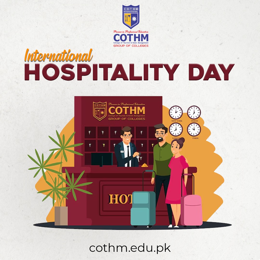 COTHM is gearing up to celebrate International Hospitality Day 2024! 🎉 Join us in spreading the love for hospitality excellence. 

#COTHM #HospitalityDay #CelebrationTime #HospitalityIndustry #GlobalHospitality #EventAlert #HospitalityLove  #HospitalityLife #CheersToHospitality