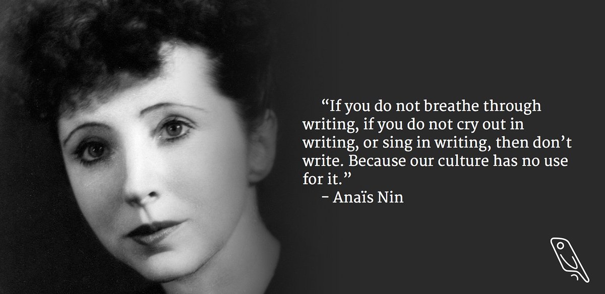 Writer's Inspirational Quote by Anais Nin

#writingtips
#writingadvice
#writerslife