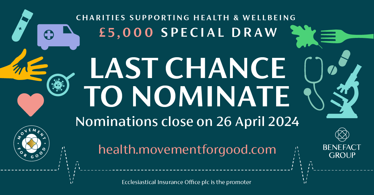 It’s the last day of the Health & Wellbeing special draw so be sure to place your nominations before midnight to ensure your favourite charities, not-for-profit organisations and community support groups are in with a chance of winning £5,000! Nominate: brnw.ch/21wJc7e