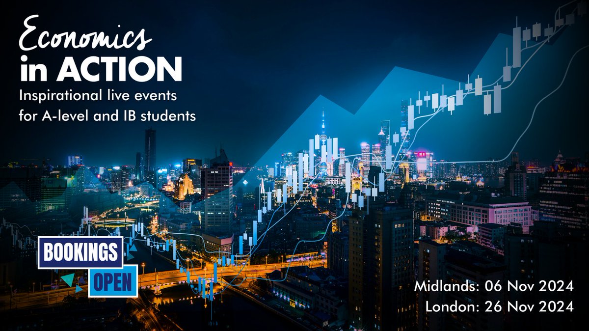 Economics in Action returns to London and the Midlands this autumn with two spectacular events guaranteed to inspire your students. Secure your tickets now! educationinaction.org.uk/study-days/sub…