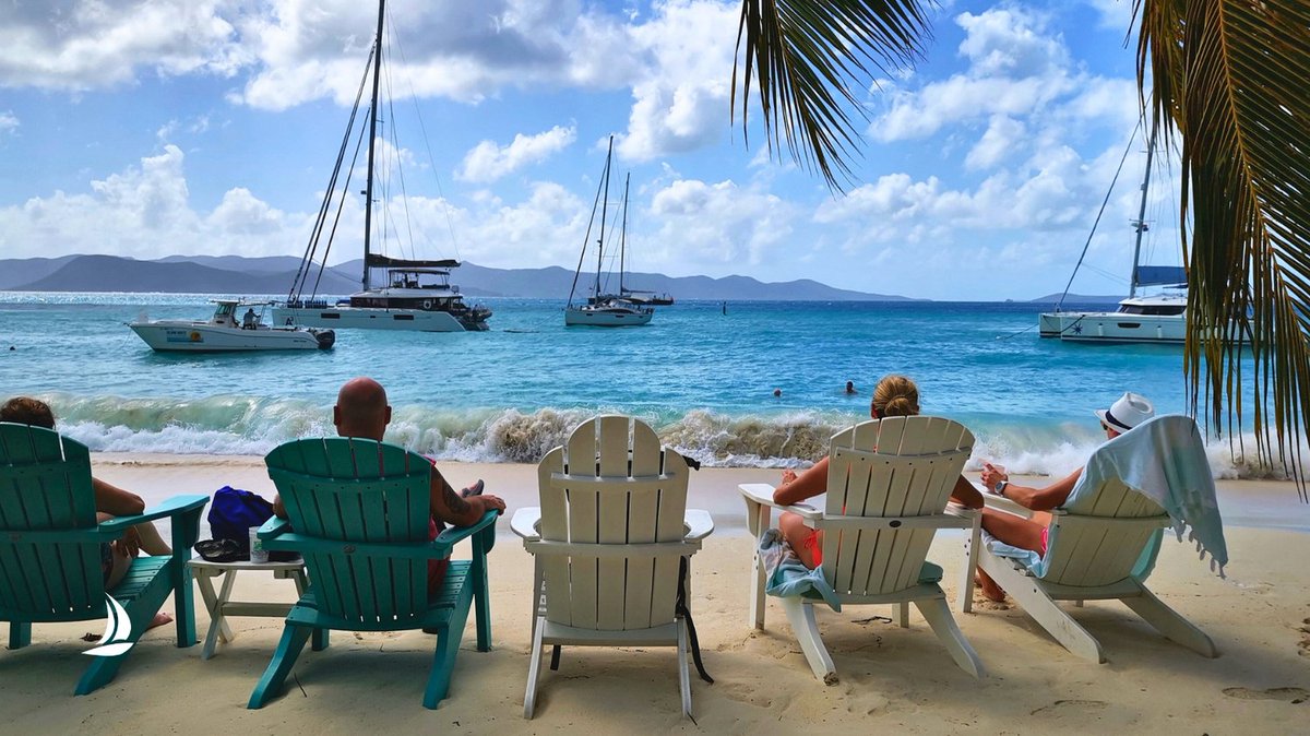 'Chill vibes and ocean tides 🌊✨ Living our best island life at White Bay, Jost van Dyke, BVI! WHO's READY TO JOIN US IN PARADISE? 🏝️😎 #IslandLiving  #JostVanDykeMagic #thinkocean
#feelthemagicofourcharters
#feelthemagicofouroceans #charterholidaysbvi
#boutiqueyachtcharters