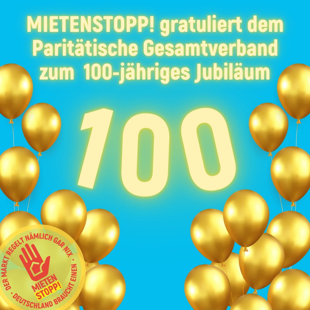 Nicht nur zum 💯 Geburtstag möchten wir gratulieren, auch zu der tollen Leistung in all den Jahren, das stetige Kämpfen für die Schwächsten unserer Gesellschaft. Herzlichste Glückwünsche und 1000 Dank für die täglich harte Arbeit! #100jahre #jubiläum @paritaet #geburtstag