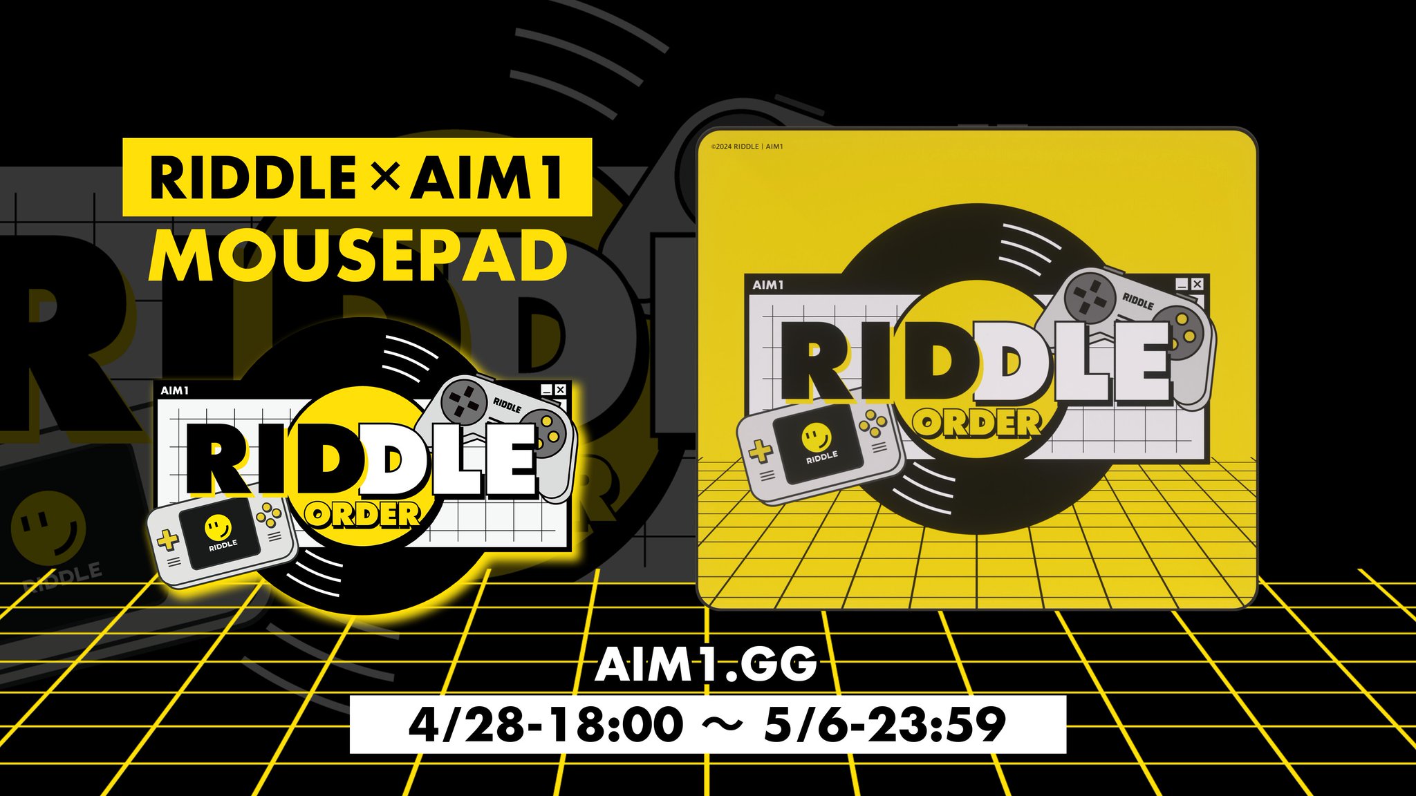 RIDDLE ORDER ✖️AIM1 陽炎マウスパッド サイン入り マウス・トラック 