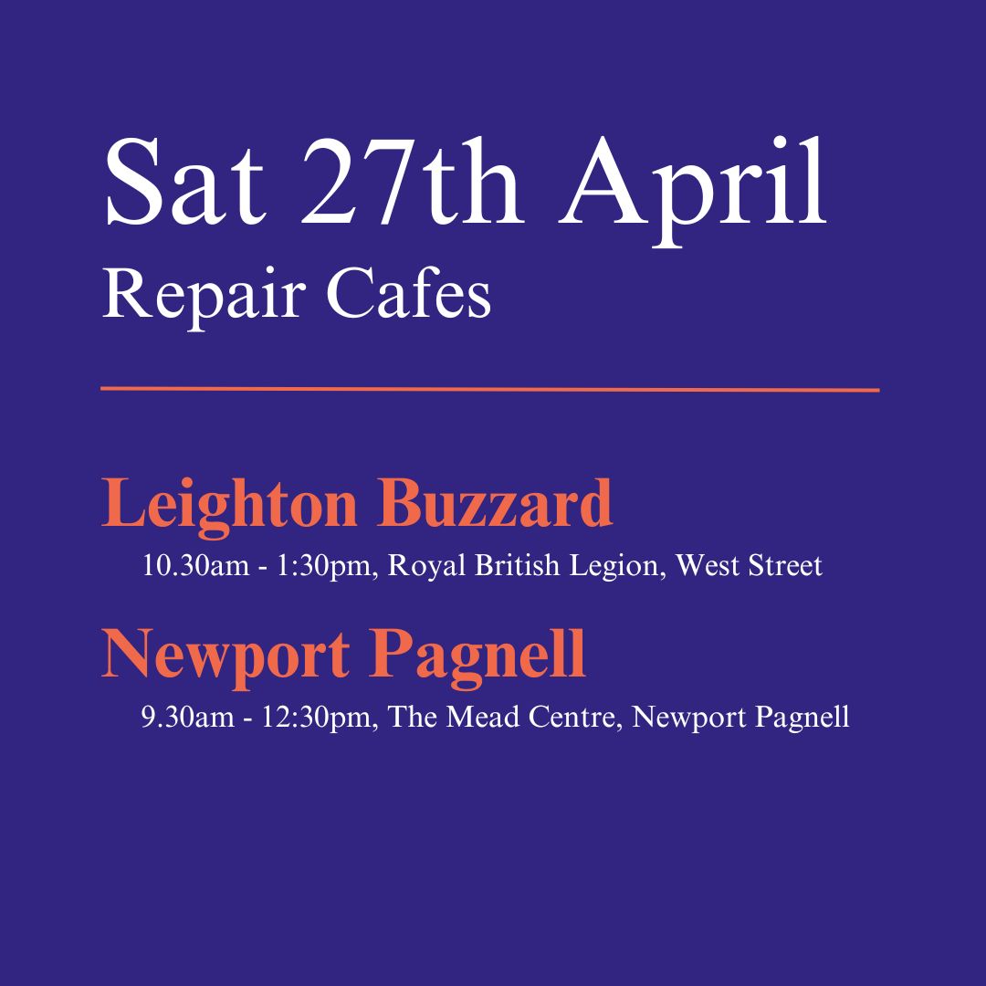 There are 5 cafes this weekend in and around Bucks - Chesham, Hazlemere, Ivinghoe, Leighton Buzzard and Newport Pagnell. Find your nearest cafe here: orlo.uk/KSuhj #Repair #RepairRevolution #RepairInBucks