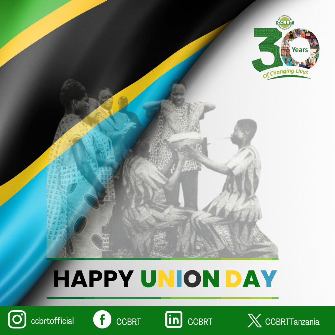 We join hands with our fellow Tanzanians to commemorate the unity between Zanzibar and Tanganyika. From our entire team, Happy Union Day! #60years #UnionDay #Tanzania #Tanganyika #Zanzibar