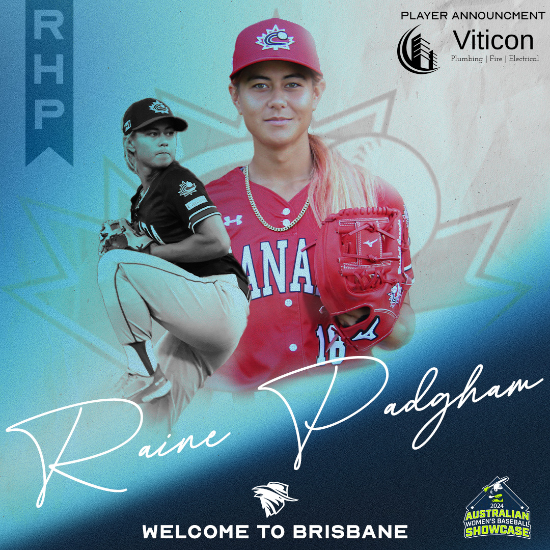 Brisbane Bandits Womens Showcase Announcemnet 📢 Raine Padgham is the final Canadian to join the Brisbane Bandits roster for the upcoming womens showcase. Read More Here 🔗ow.ly/1wJW50RmUkU #AlwaysBrisbane #BrisbaneBandits #BlueCrew #WomensShowcase #BaseballCanada