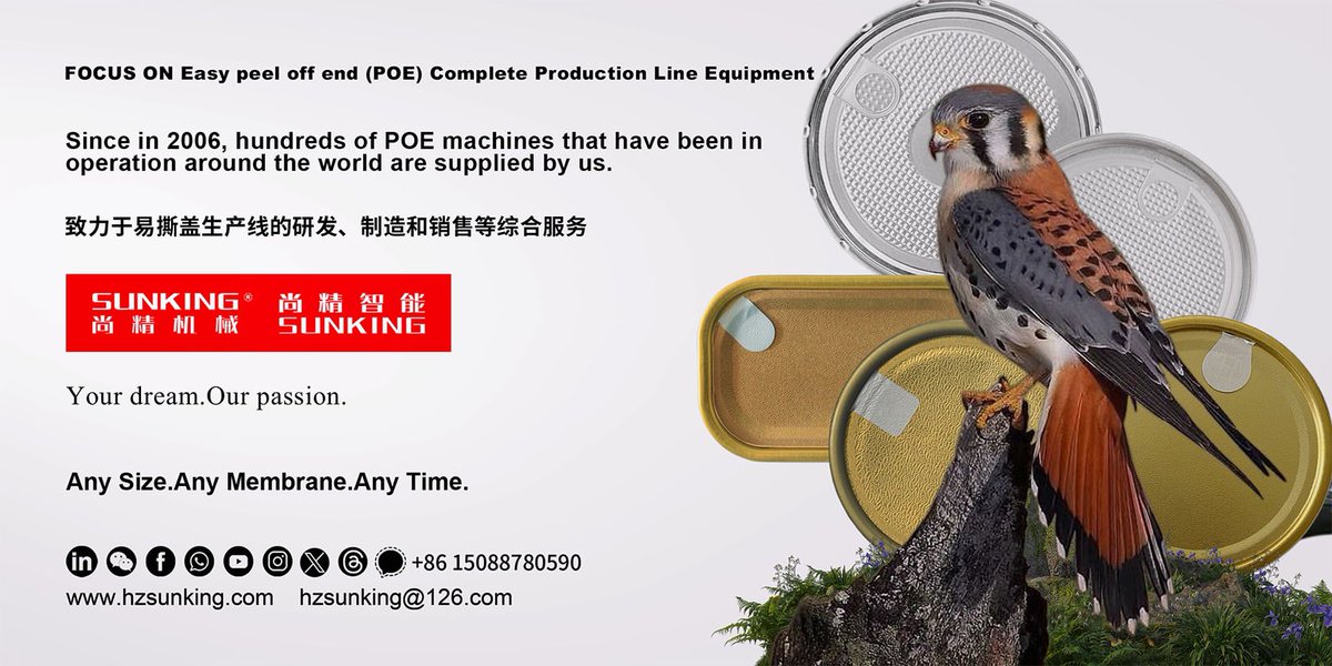 FOCUS ON Peel off end Complete Line 
Thanks to all.
#peeloffend #POE #ComboEOE #PENNYLEVER #RFT #RLT #RCD #PAL #Doubletightring #production #line #supplier #sunking #EOE #PackagingIndustry #easyopen #easyopencan #easyopenend #MetalPackaging  #foodmanufacturing #metpack #canmakers