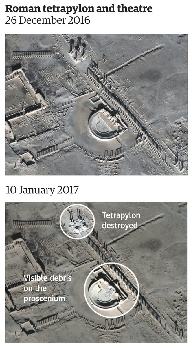 Isis destroys tetrapylon monument in Palmyra - Syria :

Archaeological site of Palmyra, a critical link in Silk Routes, suffered irreparable harm when ISIS overran the city. The destruction and looting of these cultural treasures sparked global outrage. Tragedy underscores the…