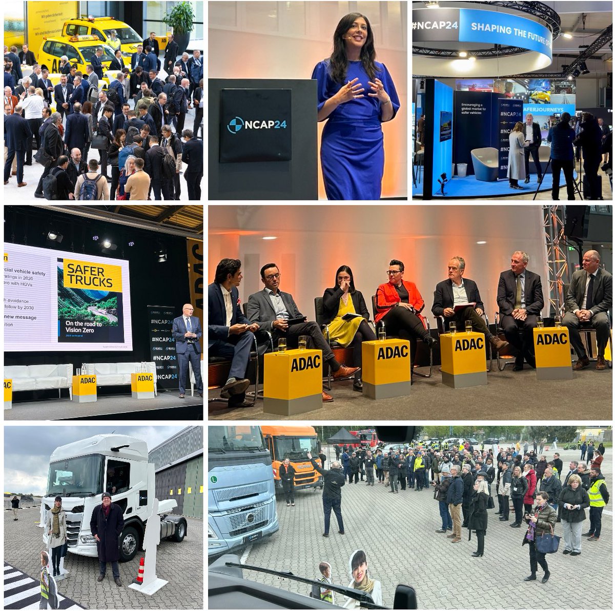 Many thanks to our co-hosts @EuroNCAP & @ADAC helping to make #NCAP24 such a success. 423 delegates from 32 countries meeting to advance vehicle safety with new truck rating system taking centre stage together with @NaranMeera who spoke so movingly of why this matters so much.