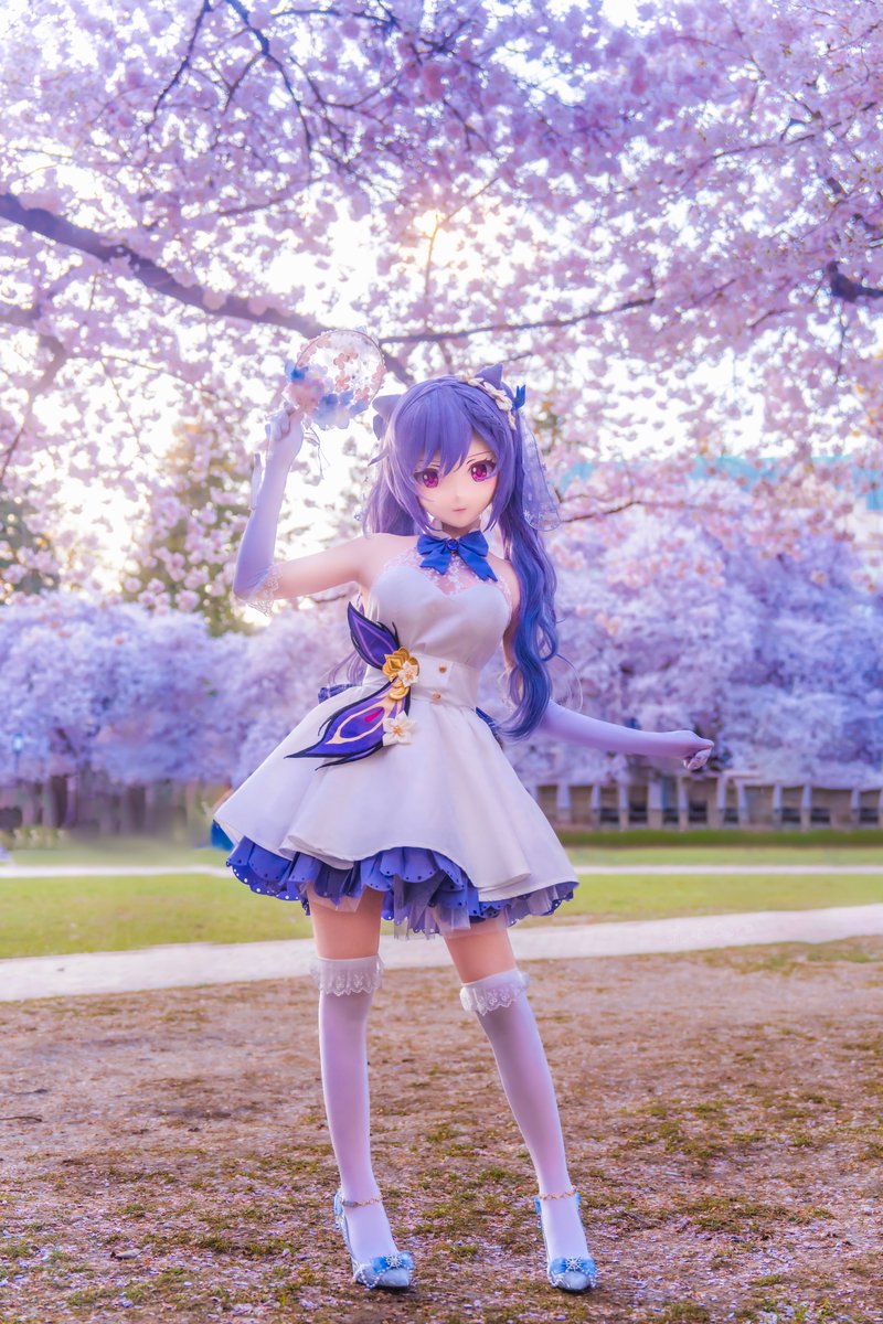 最后的🌸 ˃̣̣̥᷄⌓˂̣̣̥᷅ 四月是你的樱花花嫁刻晴宝宝 📷：@1846Xyc #kigurumi #刻晴 #keqing #原神 #Genshinlmpact #cosplay