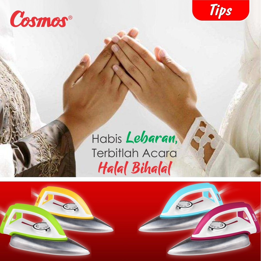 cosmosonline's tweet photo. Nih, ada tips supaya Keluarga Cosmos bisa tampil kece dan elegan pas acara halal bihalal. Yang paling penting, outfit harus rapi, mulus, no lecek karena di setrika pakai Cosmos Mystic Series CI-3110. 

#BanggaCosmos #halalbihalal #tipsoutfit #setrikacosmos https://t.co/dW4rlgnufN