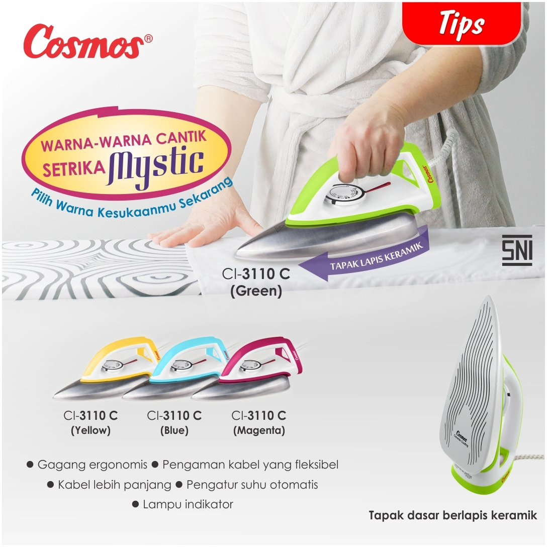 Nih, ada tips supaya Keluarga Cosmos bisa tampil kece dan elegan pas acara halal bihalal. Yang paling penting, outfit harus rapi, mulus, no lecek karena di setrika pakai Cosmos Mystic Series CI-3110. #BanggaCosmos #halalbihalal #tipsoutfit #setrikacosmos