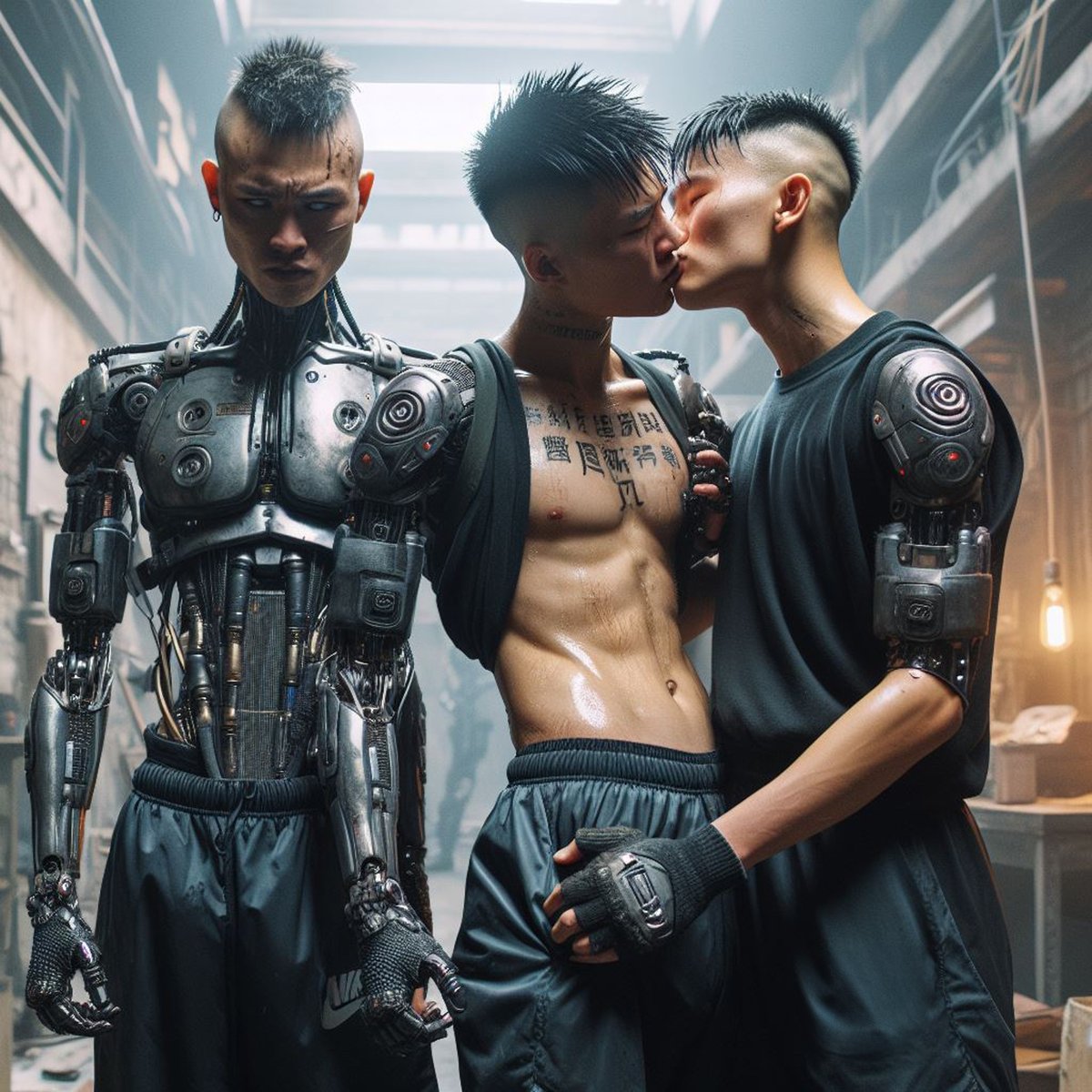 Fun with the cyborgs.

@cyberhoodboy #cyborg #cyborgs #robot #robots #androids #tracksuits #tracksuitfetish #scally #gayscally