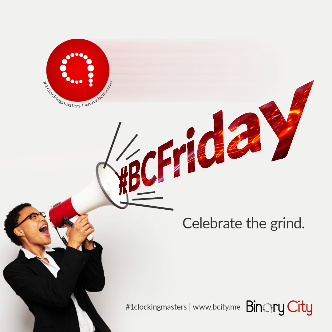 📢Shout it out loud! It's #BCFriday, take a moment today to reflect on your achievements and appreciate the grind. You've earned it! 💪🎉 #CelebrateTheGrind #BCFriday bcity.me #1clockingmasters #binarycity