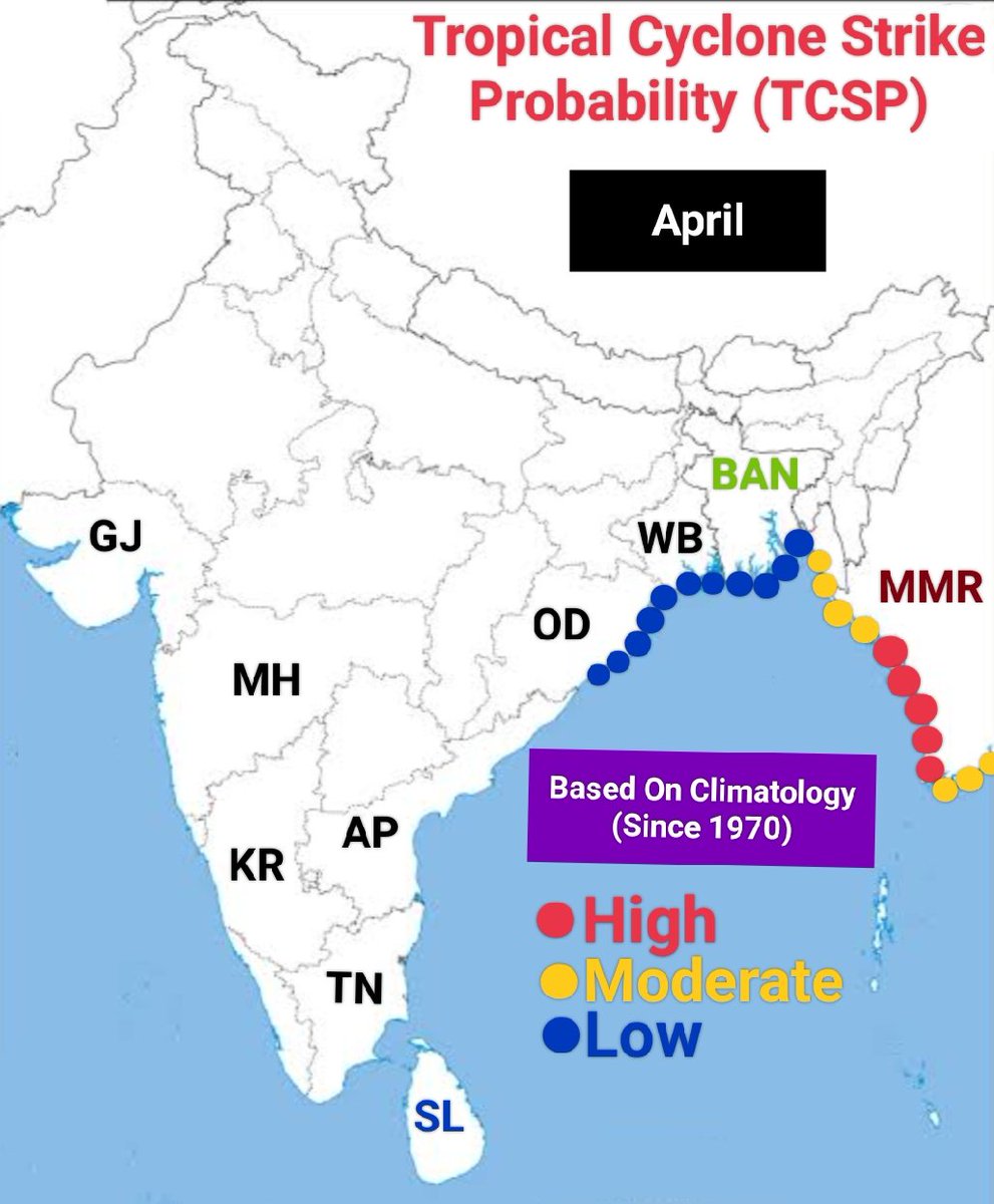 TNW_2020's tweet photo. Tropical Cyclone Formation Possible Over Bay of Bengal During 2nd/3rd Week of May and Over Arabian Sea During 4th Week of May/1st Week of June ( Before Onset of SWM 2024 ) 🌀⚠️
#CycloneRemal #CycloneAsna
#NorthIndianOcenBasin #CycloneSeason https://t.co/2iIaFC6kyf