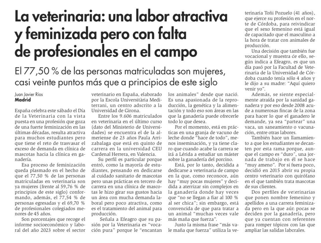 osayagues's tweet photo. Mal pagados
Sin reconocimiento social
Estresados
Quemados

La Veterinaria actualmente no es una labor atractiva pero lo terminará siendo. Pese a todo

⁦@diariodeteruel⁩ https://t.co/um4cGDyrih