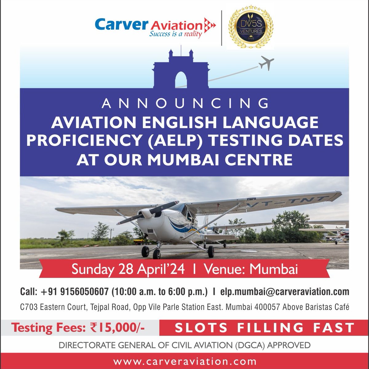 👆🏽Venue: Mumbai 
Limited slots - book your seat TODAY !!

To know more call now👇
9156050607

#aelptesting #aelp #pilottesting #pilotcourse #englishlanguage #aviationlanguage  #CarverAviation #carveraviationacademy #Mumbai