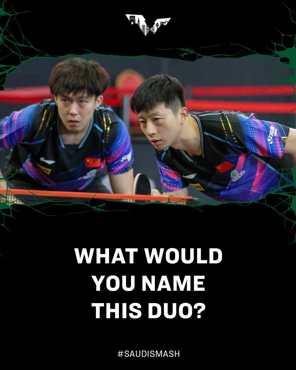 This dynamic duo enters the #SaudiSmash Men's Doubles field on top - give this epic partnership a name! ✍️ 

Tickets to watch them in action 👉 SaudiSmash.com

#ExperienceAGrandNewLegacy #TableTennis #PingPong @SaudiSmash
