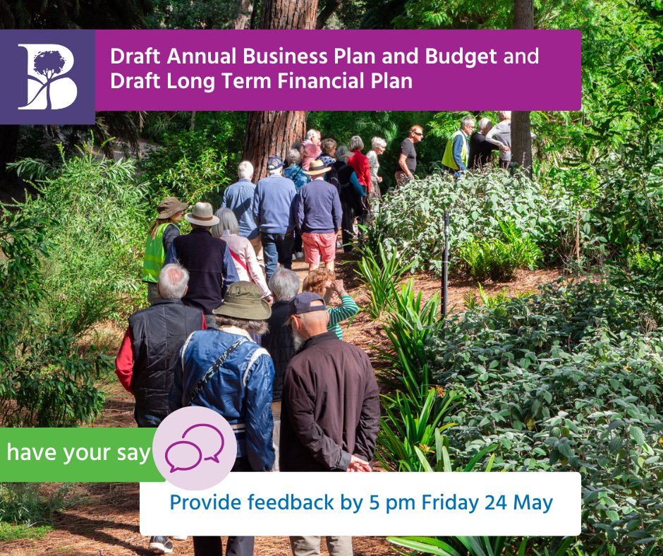 Want to have a say on how your rates will be spent in the 2024/25 financial year? Have your say on the Draft Annual Business Plan and Budget and Long Term Financial Plan now at bit.ly/DABPB2024