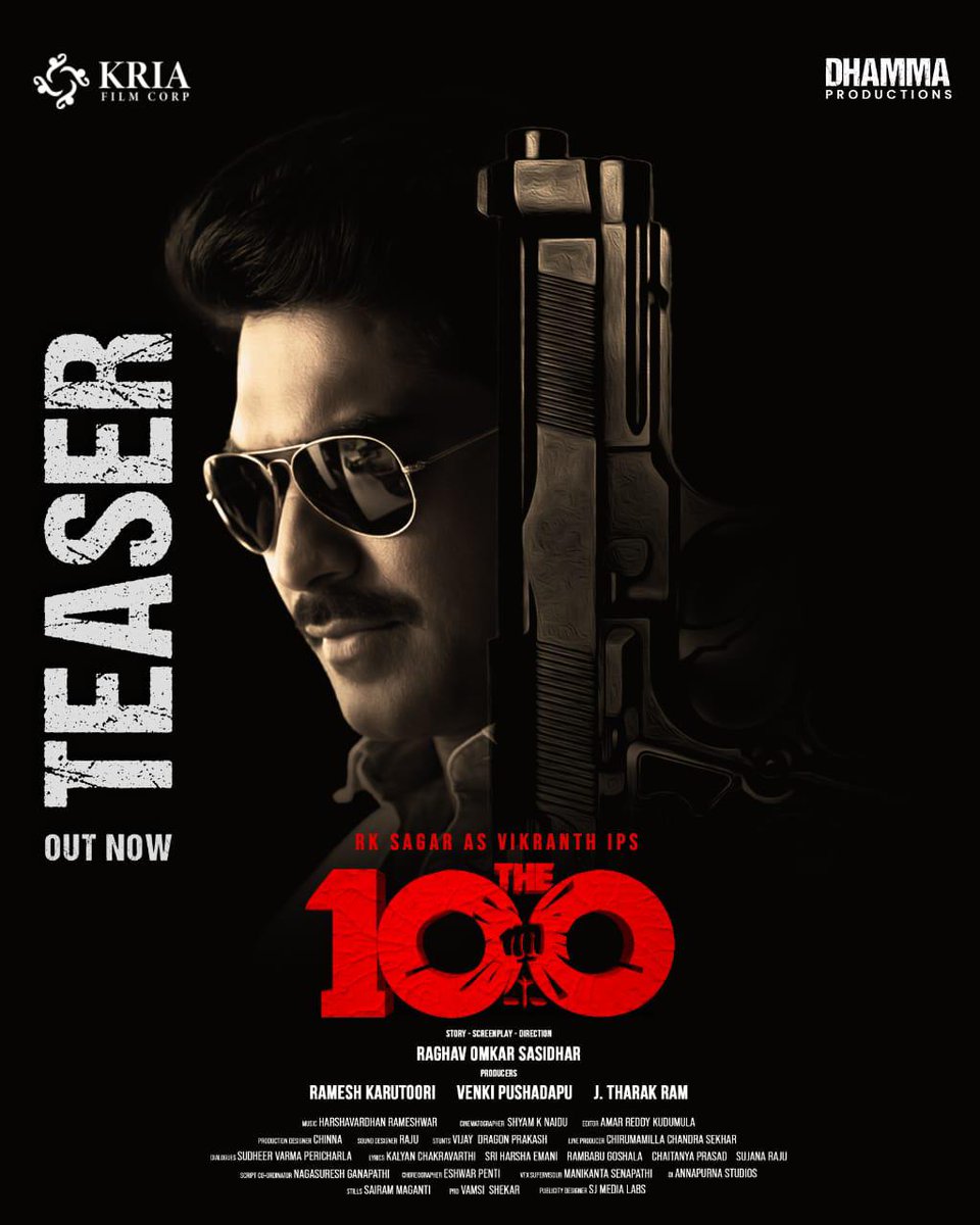 విక్రమ్ IPS గా మన RK నాయుడు
Vikranth IPS is on DUTY🌟🌟🌟

Presenting the beloved cop of every household @urRksagar in powerful avatar!❤️‍🔥

Here's #The100 Teaser launched by smt. Konidela #AnjanaDevi garu💥

- youtu.be/07n0-TvFxic

#THE100movie 

@OmkarSasidhar @MishaNarang…