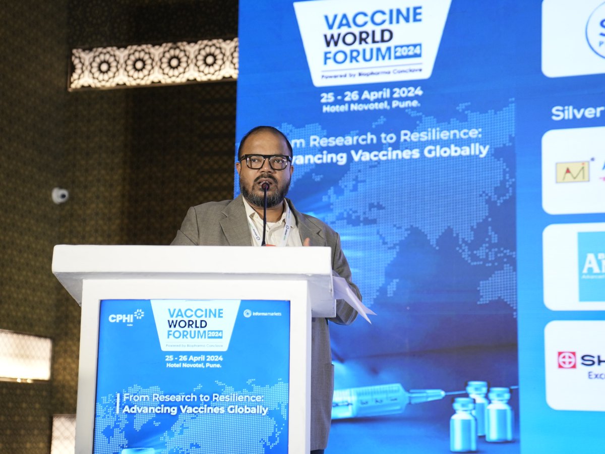 An interactive session on Project 'Ayur' - an initiative to accelerate the biotech manufacturing process led by Sankhajeet Kole, Senior GM, Praj Hi Purity Systems

#VaccineConference #VaccineWorldForum2024 #publichealth  #Immunization #HealthcareInnovation #GlobalHealth