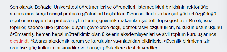 Boğaziçi Üniversitesindeki protesto eylemleri esnasında aşağıdaki ifadeleri kaleme alan AMBASSODOR ıslık çalmaya devam mı edecek?