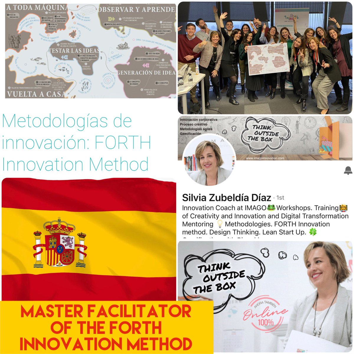 So proud that she is facilitating many innovation projects with the proven FORTH innovation method in Spain 🇪🇸, I like to put Silvia Zubeldía Díaz in the spotlights. Check out … linkedin.com/posts/gijsvanw… #Innovación #innovation #designthinking