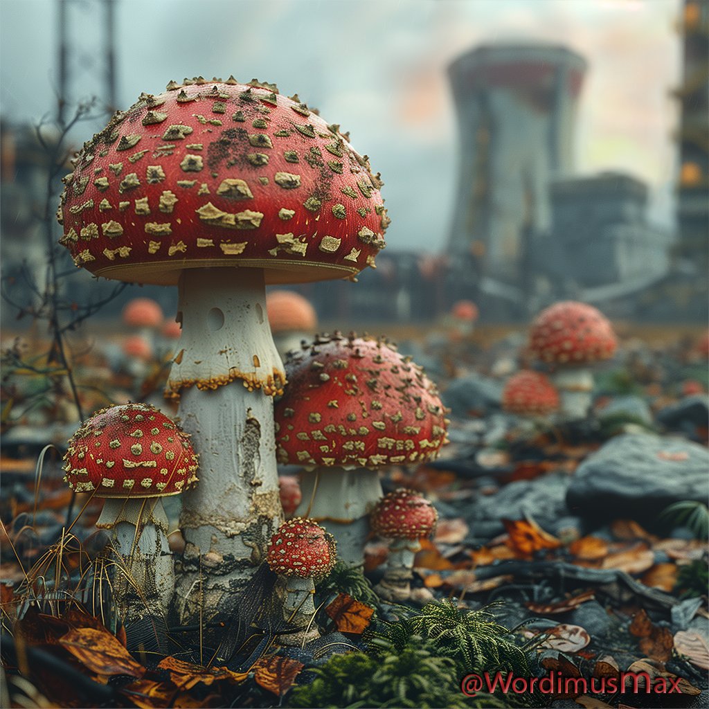 Radiotrophic fungi possess the remarkable ability to absorb radiation, utilizing melanin in their cell walls to convert harmful gamma rays into usable chemical energy. Nature never ceases to amaze! ⚪️🔴🟠🌮🐈
#NatureIsAmazing #FungiPower #AiArtwork