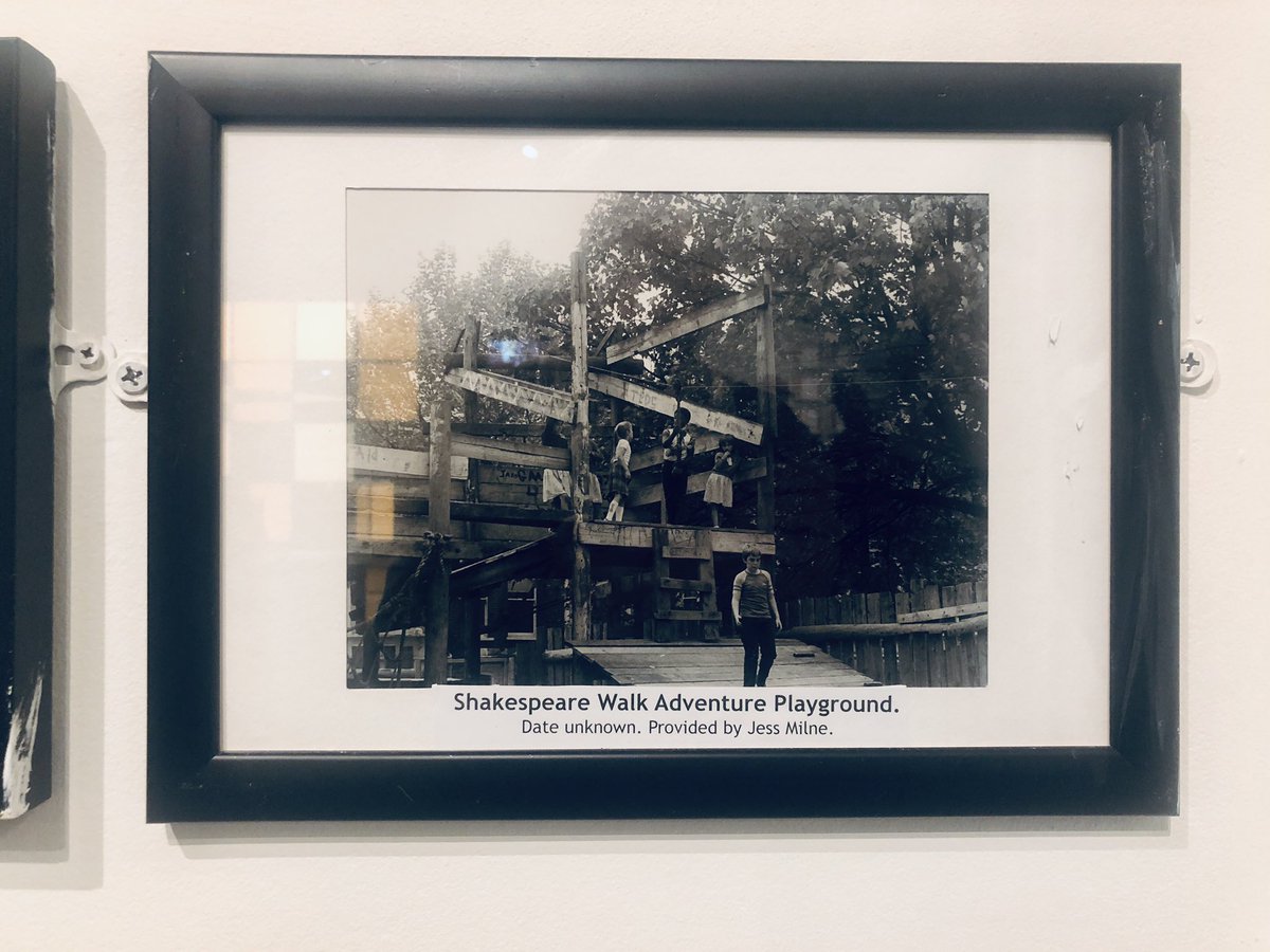 I visited the Adventure Playground exhibition in @HackneyMuseum yesterday. I highly recommend it. Stoke Newington’s only adventure playground, in Shakspeare Walk, was created in 1979 on the site of a much smaller play area that was a originally a bomb site (the site of three…