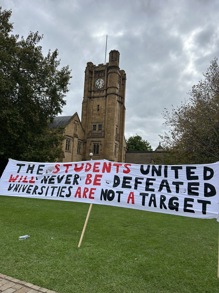 Strength to and solidarity with all Palestinians and all those camping and fighting on university campuses across the world right now. I took some snacks to the UniMelb encampment today and call again for a #CeasefireInGazaNOW.
