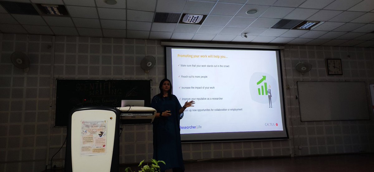 Day 2 started with an interesting talk by Dr. Shilpi Mehra, Associate director, Editage @Cactusglobal sensitising audience on popularizing science and also on using of social media to communicate science. #communicate #scienceisfun #scicomm #phdlife @bhupro @studentsIScBHU