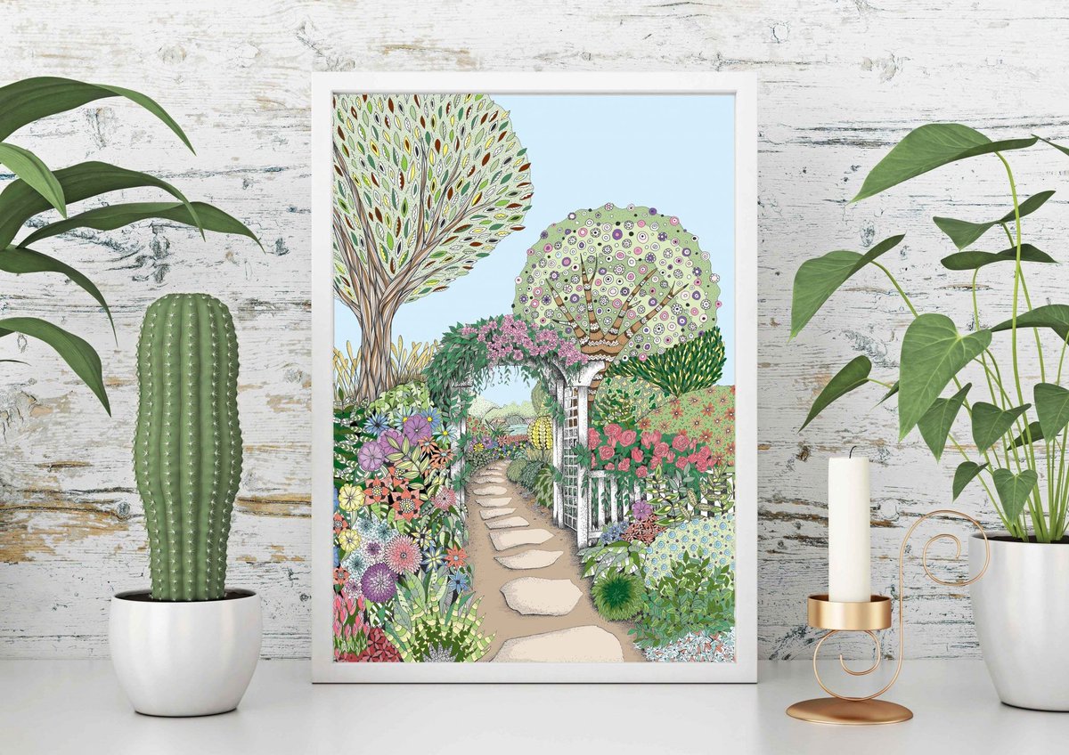 This A4 Secret Garden Print would make a super stylish New Home gift buff.ly/3wjRnJI #kraftspace #artistsontwitter #homegift