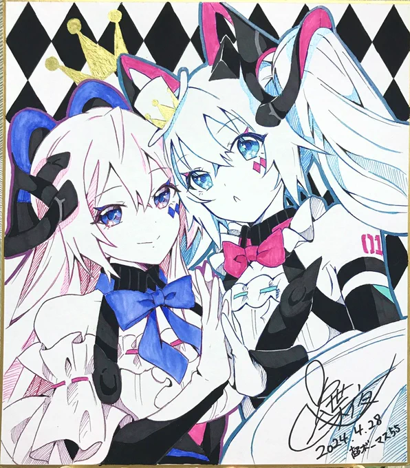 色紙③枚目 (大)※髪の部分がラメ仕様です#マジカルミライ2019#初音ミク #巡音ルカ 