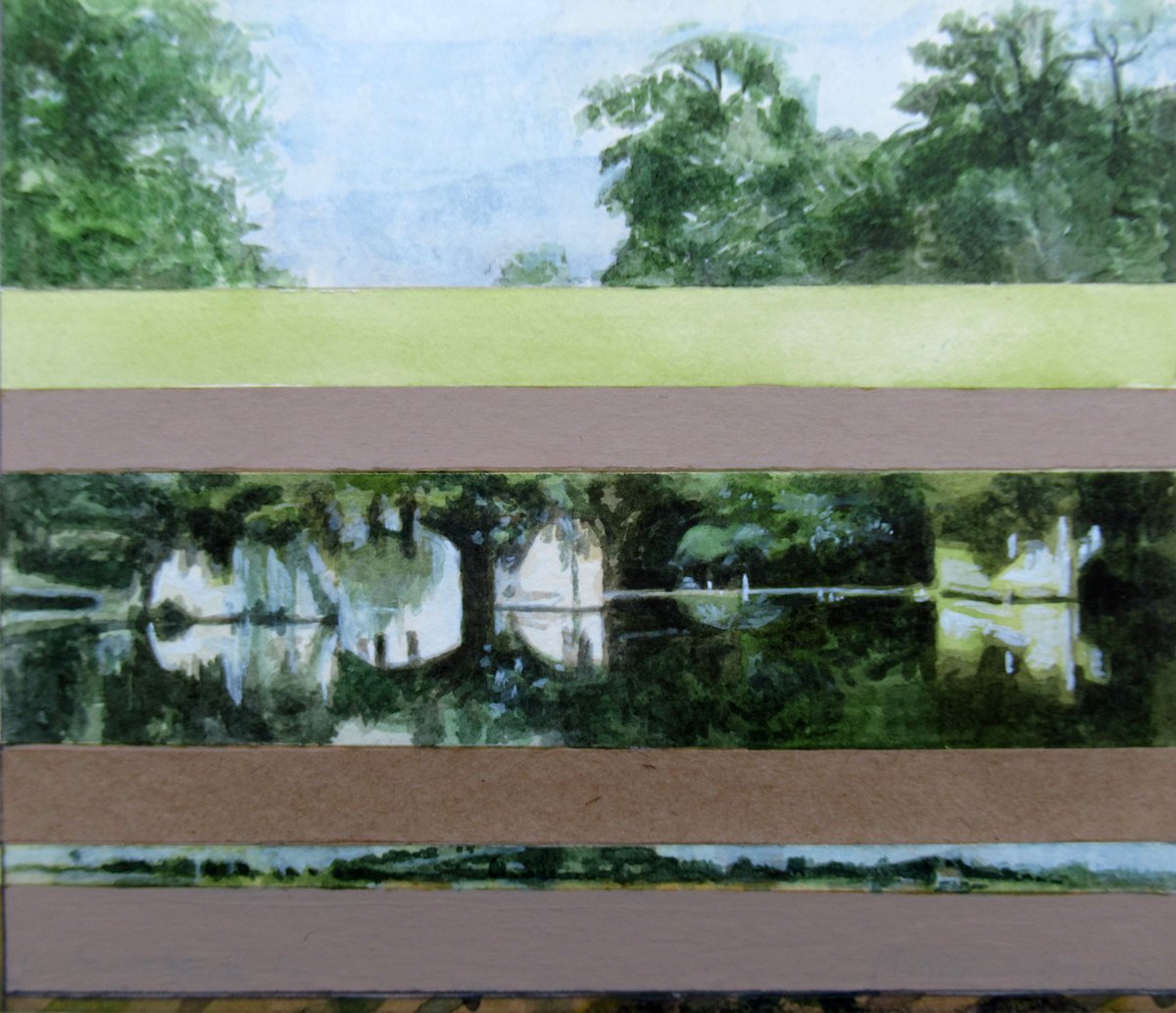 Sketchbook pages landscape fragments with reflections #art #ArtistOnTwitter #ArtistOnX #artista #sketches #sketchbook #Sketching #landscapes #contemporaryart #contemporary #watercolour #watercolourpainting #Reflection #trees #England
