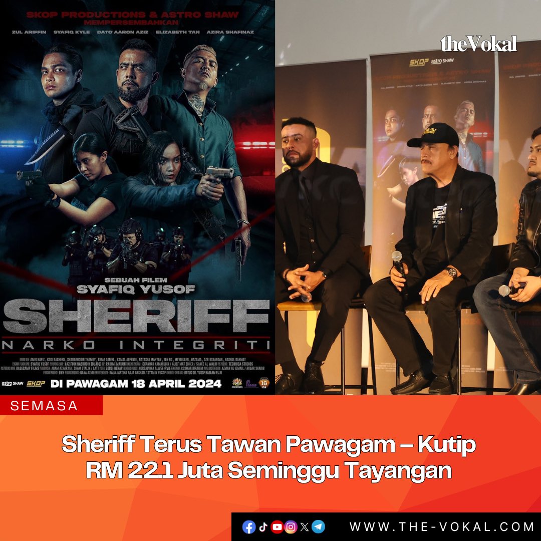 Min jaranglaa nak puji movie local tapi filem sheriff ni cengginii 👍👍👍

Baca artikel penuh: the-vokal.com/sheriff-terus-…

#thevokal #vokal #current #news #fyp #viral #trending #reels #tiktok #instagram #sensasi #gosip #pawagam #semasa #artis #gayahistyping #filemsheriff