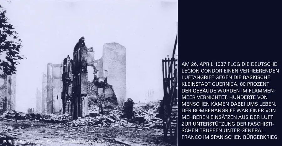 26.04.37, Bombenangriff der deutschen Legion Condor auf #Guernica im Baskenland.