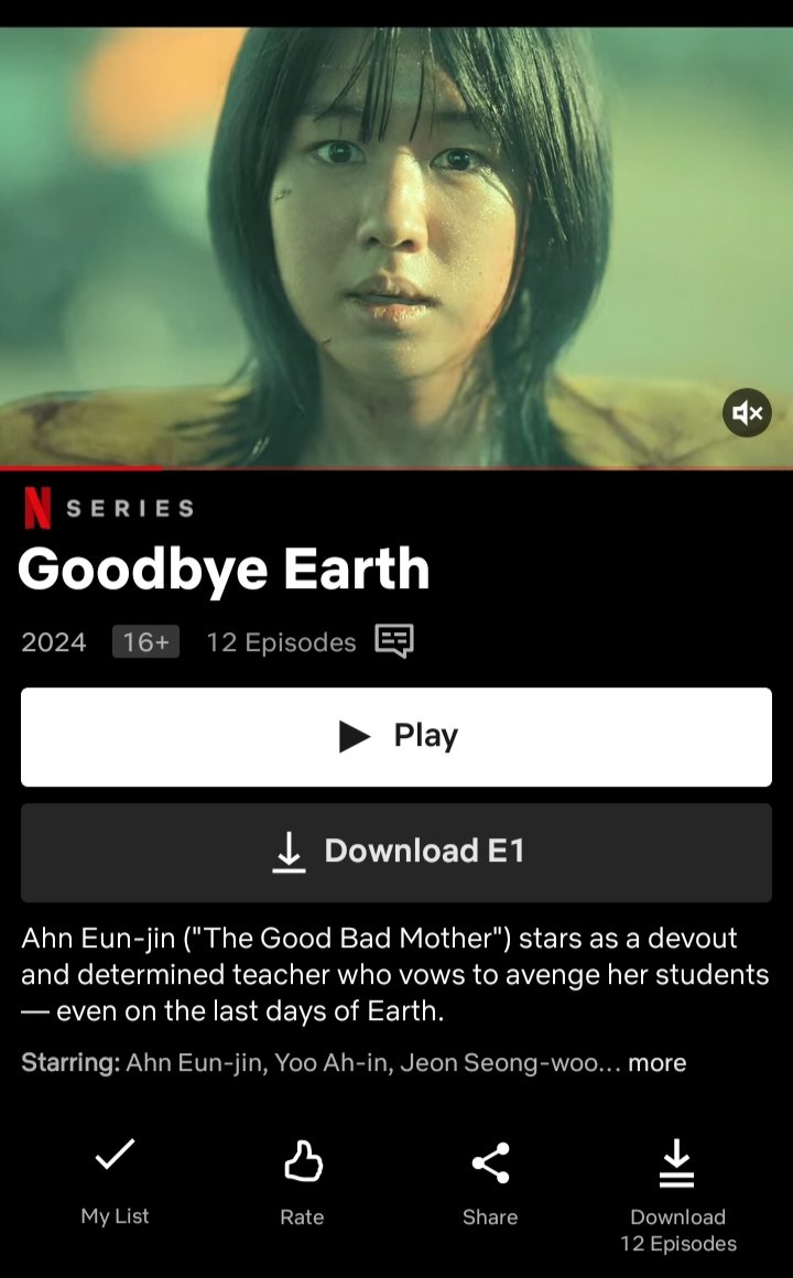 Time to binge-watch #GoodbyeEarth starring #AhnEunJin #YooAhIn