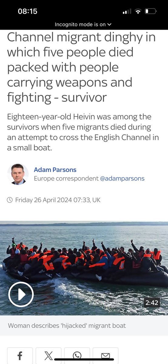 Literally murdering themselves to get here whilst bringing weapons they need to cause the havoc that they do.
I present the ‘persecuted’ illegal immigrants desperate for our benefits and free stuff…..
Stop the Fuckin boats.