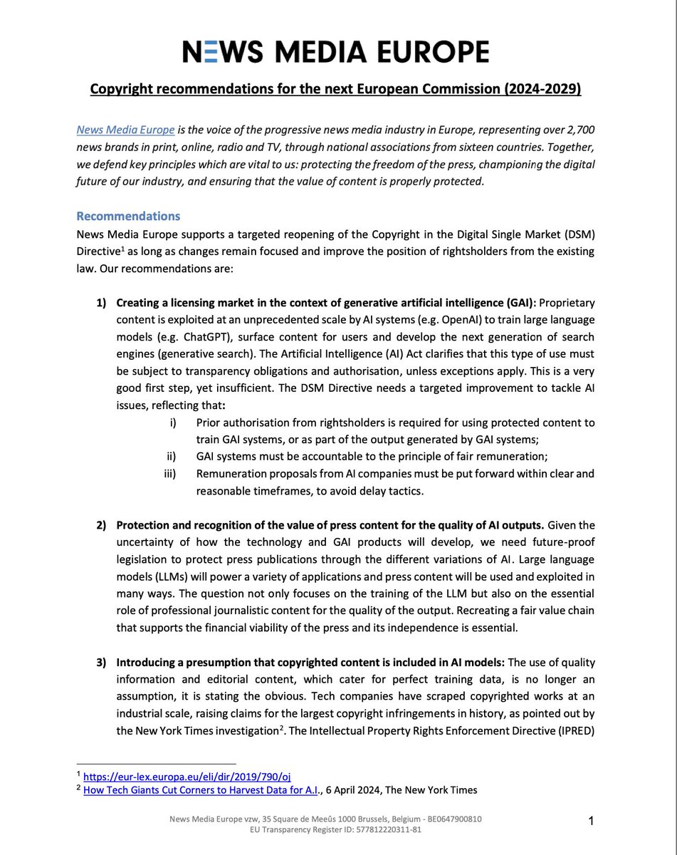 🎉🪩Happy #WorldIntellectualPropertyDay 2024 ! As we come to the end of a🇪🇺mandate, <a href="/newsmediaEU/">News Media Europe</a>  reflects on what we have achieved over the past 5 years and what to do next. See our blog post and position paper: newsmediaeurope.eu/news/world-ip-…