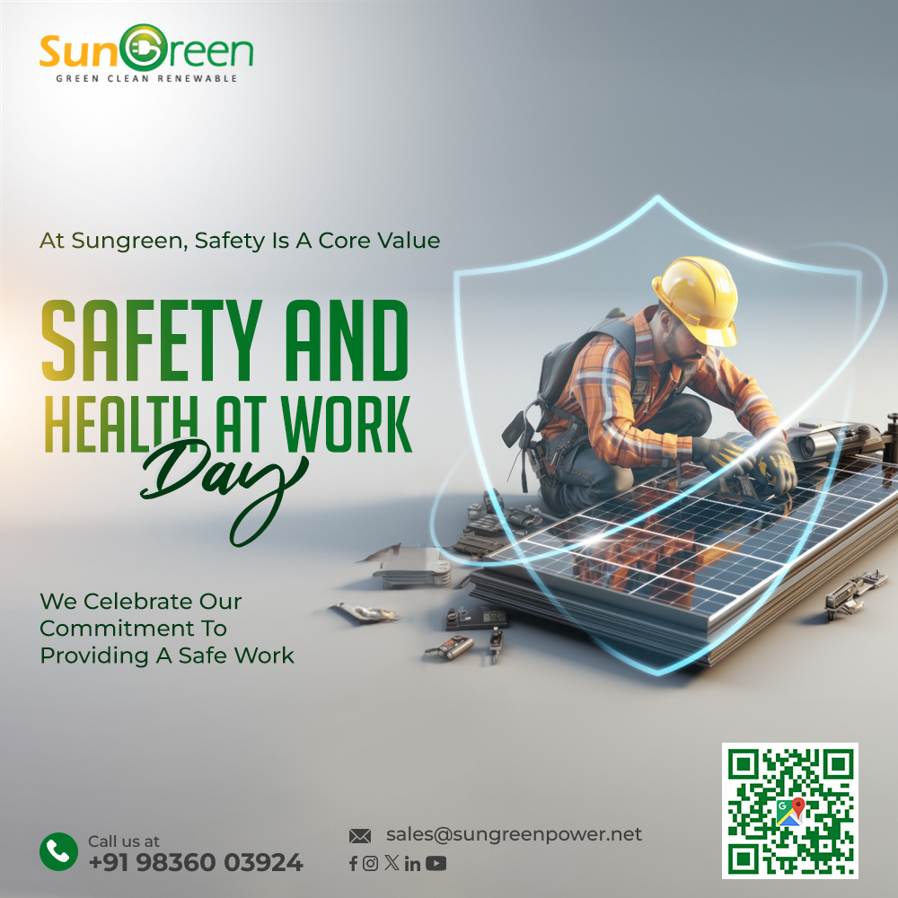 SungreenP's tweet photo. Putting safety first, always! On World Safety and Health at Work Day, Sungreen reaffirms our dedication to ensuring a secure work environment for our solar installation and maintenance teams.
#SafeAndHealthyWorkplaces #WorldSafetyAtWork #HealthAndSafetyDay #WorkSafety #Sungreen https://t.co/zjZFrf0qvp