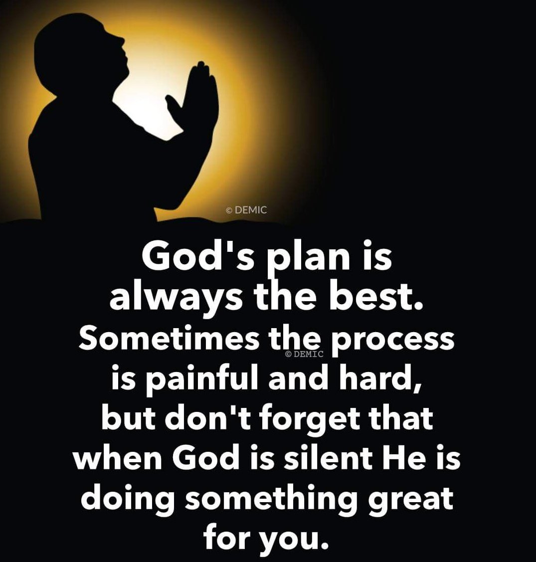 God's plan is always the best. ❤