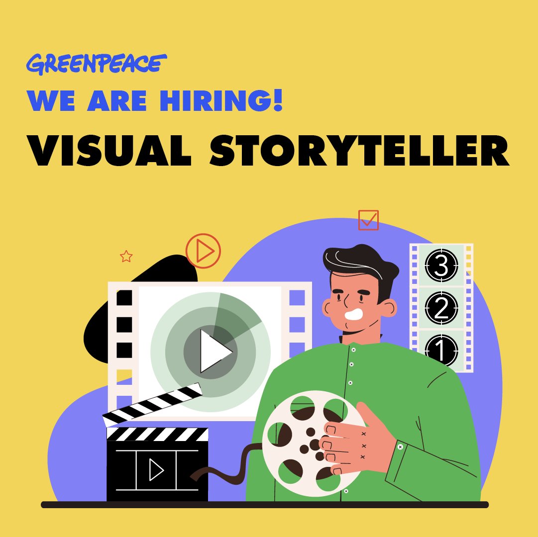 💥 Νέα θέση εργασίας στην ομάδα μας! Αν εξειδικεύεσαι σε 📸 φωτογραφία, 📽️ βίντεο, 💻 μοντάζ,και θα σου άρεσε να προωθείς τις δράσεις μας μέσω της δουλειάς σου, μη χάσεις την ευκαιρία! Κάνε την αίτησή σου ➡️ bit.ly/49Vz6jG & έλα να σε γνωρίσουμε! #hiring #greenpeace
