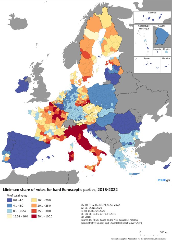 rodriguez_pose's tweet image. There is a strong connection between being stuck in a #DevelopmentTrap, often in middle- or high-income regions, &amp;amp; support for Eurosceptic parties.
The longer the period of #stagnation, the stronger the support for #parties opposed to European integration.
doi.org/10.1080/001300…